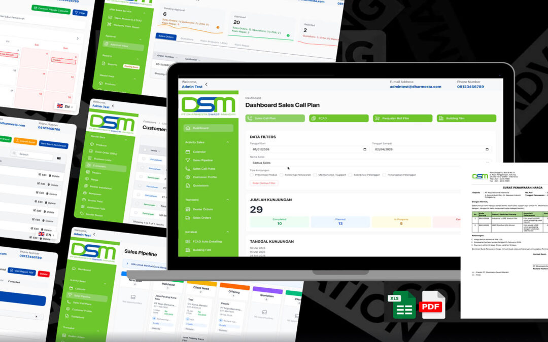 Jasa Website Custom Laravel dan Jasa Pembuatan Sistem CRM Custom: Transformasi Digital & Manajemen Garansi Dharmesta Swasti Mandiri