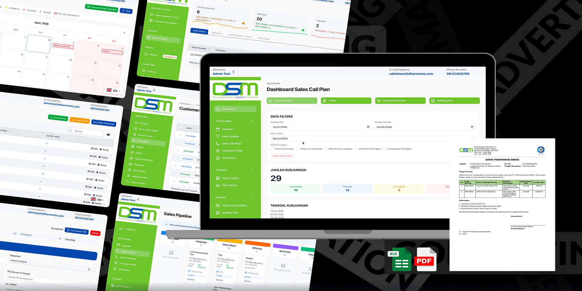 Jasa Website Custom Laravel dan Jasa Pembuatan Sistem CRM Custom Transformasi Digital & Manajemen Garansi Dharmesta Swasti Mandiri