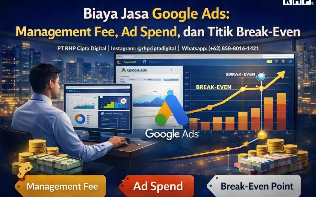 Biaya Jasa Google Ads: Management Fee, Ad Spend, dan Titik Break-Even