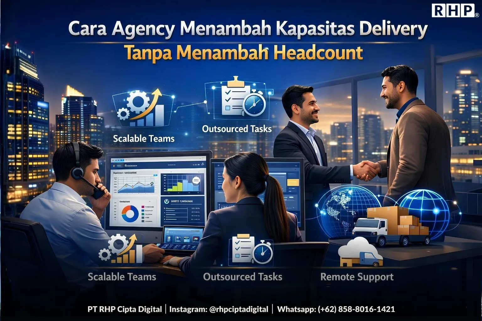 Ilustrasi agency menambah kapasitas delivery tanpa merekrut karyawan baru